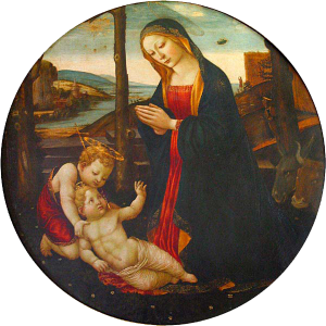 La virgen con niño y San Juan”, del siglo XV
